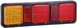 LED combination tail light for trucks 10-30V with reflector